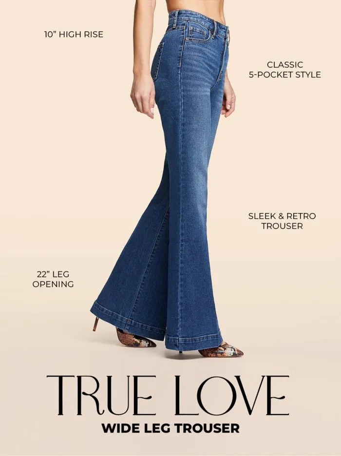 Women True Love Wide Leg Trouser Jeans In Sia Jessica Simpson Denim