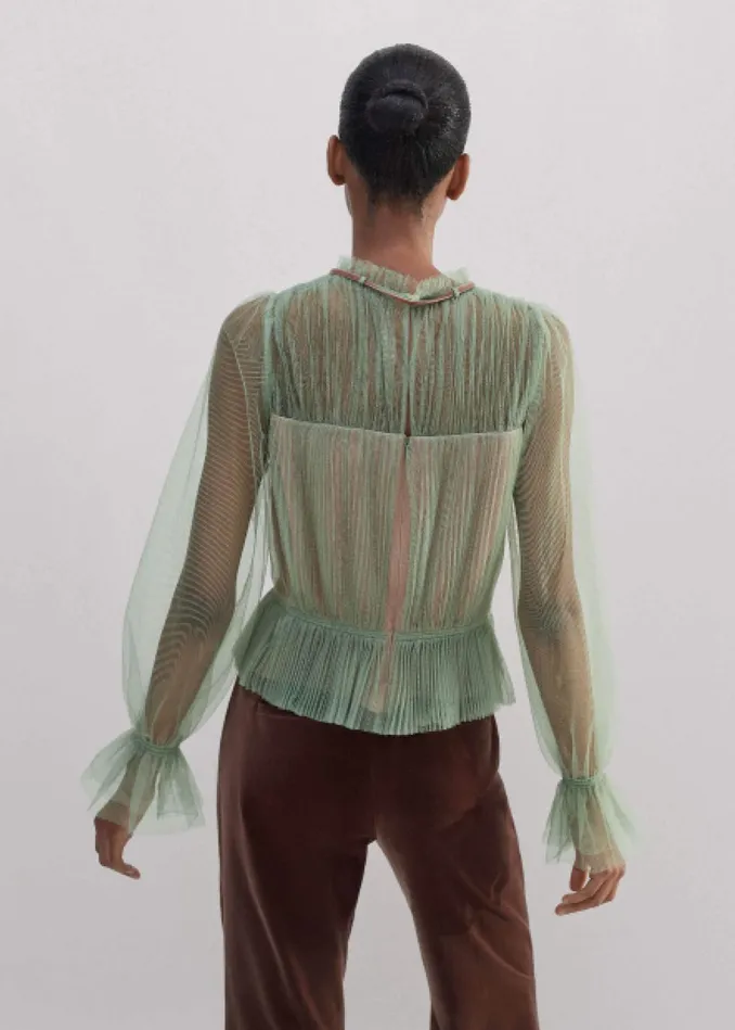 Women Tulle Top Tie Pistachiopink MEEM