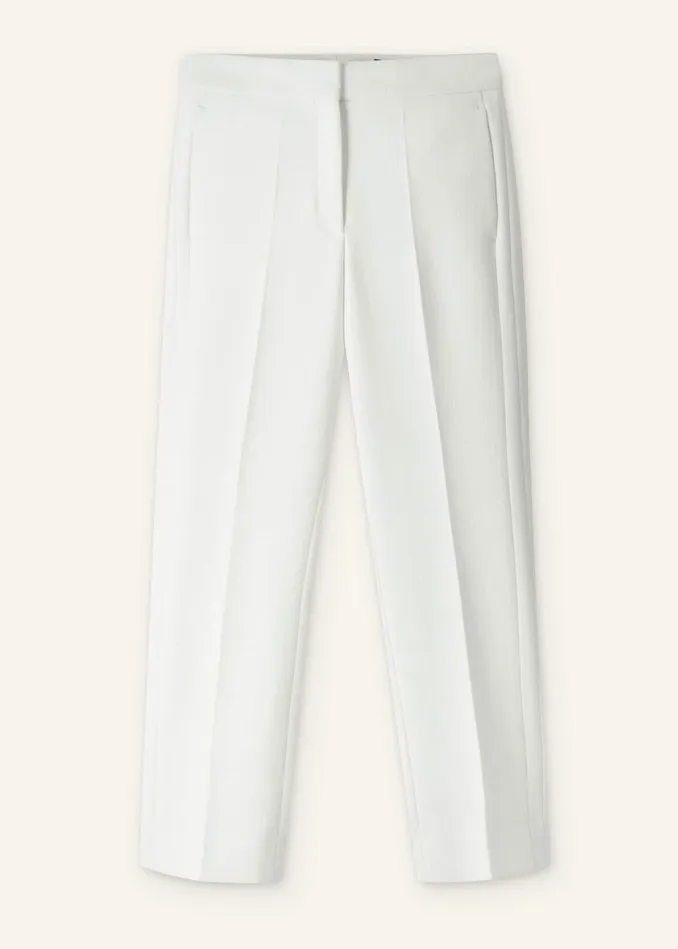 Women Tux Slim Crop Pant Fresh White MEEM