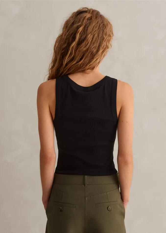 Women Ultimate Crew Neck Vest Black MEEM
