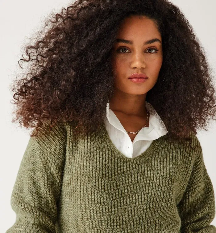 Women VNeck Ribbed Jumper 8211 Khaki Promod Jumpers And Cardigans Women VNeck Ribbed Jumper 8211 Khaki Promod Jumpers And Cardigans