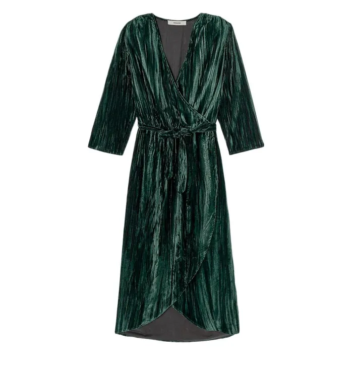Women Velours Dress 8211 Green Print Promod Dresses Women Velours Dress 8211 Green Print Promod Dresses