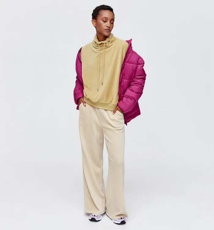 Women Velours Sweatshirt 8211 Beige Promod Jumpers And Cardigans Women Velours Sweatshirt 8211 Beige Promod Jumpers And Cardigans