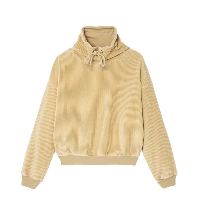 Women Velours Sweatshirt 8211 Beige Promod Jumpers And Cardigans Women Velours Sweatshirt 8211 Beige Promod Jumpers And Cardigans