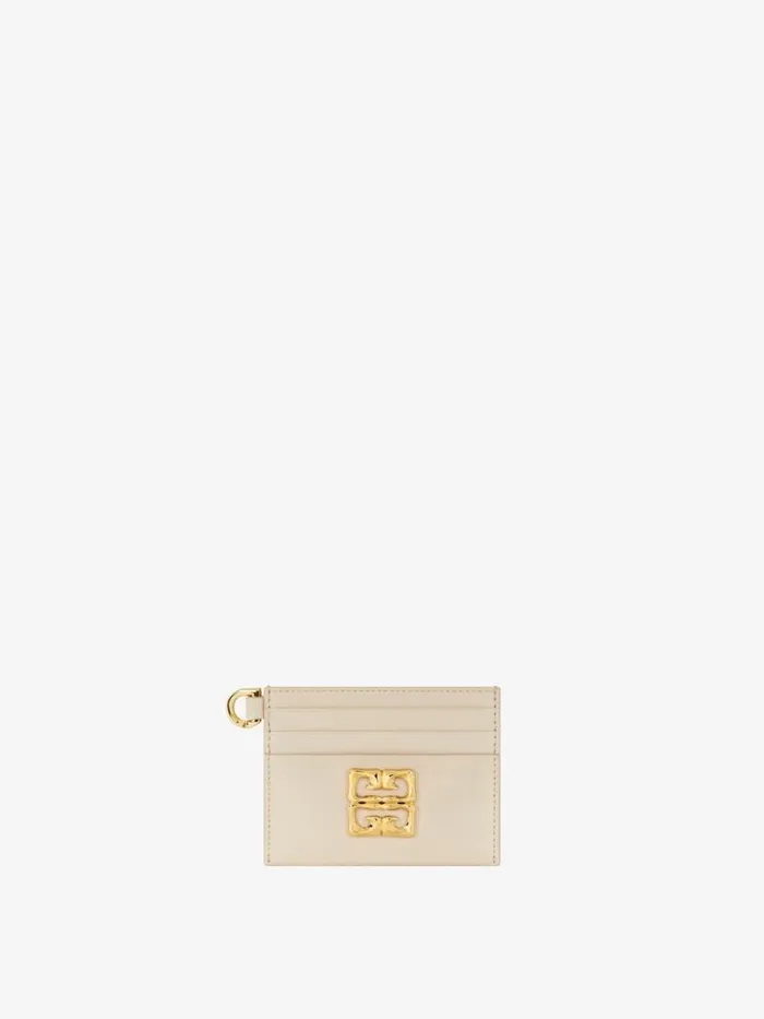 Women Wallets and Card Holders Givenchy 4G Liquid Card Holder In Box Leather Natural Beige