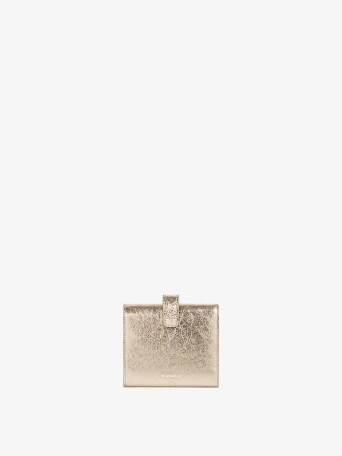 Women Wallets and Card Holders Givenchy 4G Wallet In Laminated Leather Dusty Golden Women Wallets and Card Holders Givenchy 4G Wallet In Laminated Leather Dusty Golden