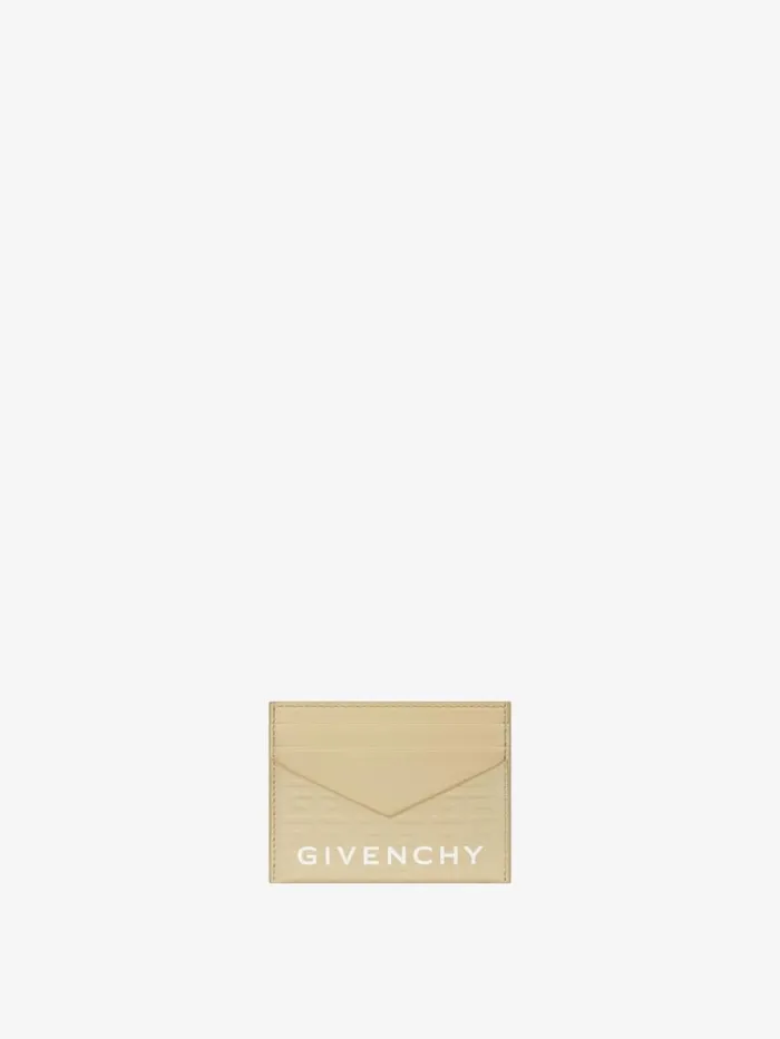 Women Wallets and Card Holders Givenchy GCut Card Holder In 4G Leather Natural Beige