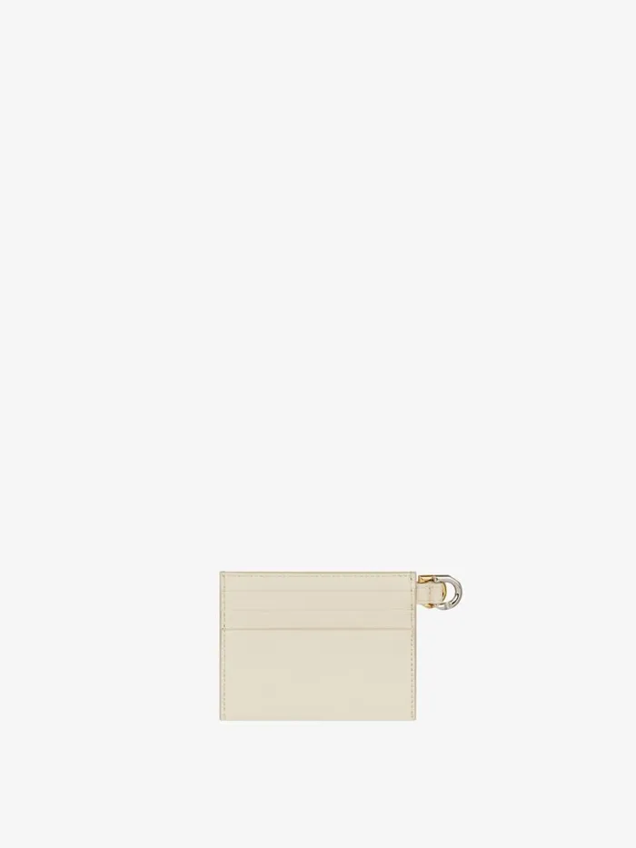 Women Wallets and Card Holders Givenchy Voyou Card Holder In Leather Natural Beige