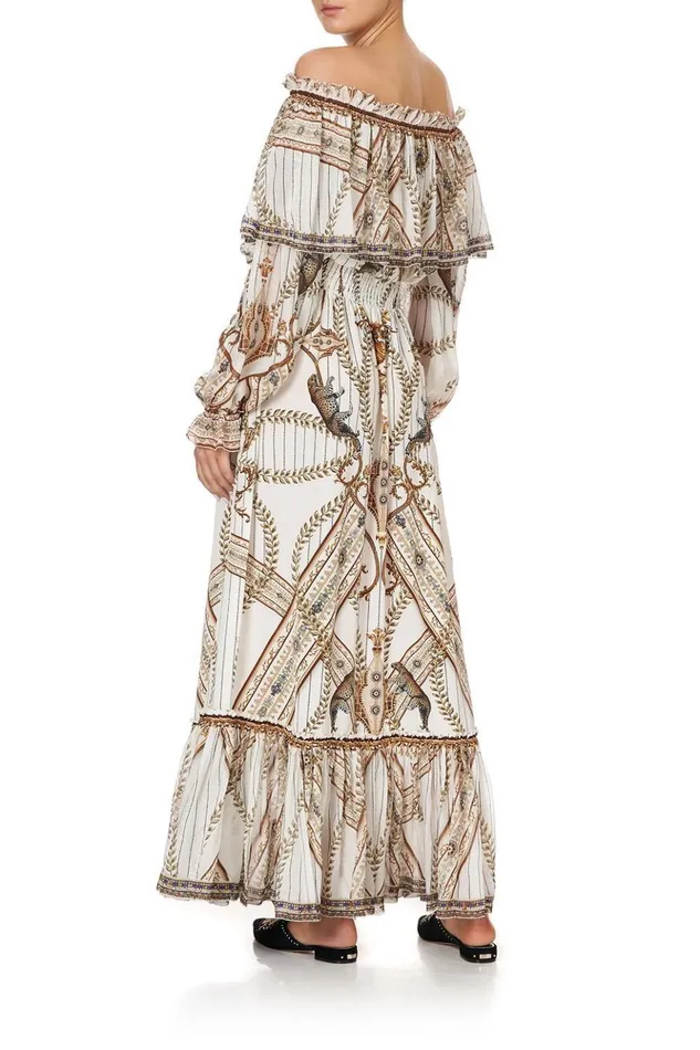 Women Wedding Guest Dresses Camilla Ruffle Hem Long Dress Mind Your Manor