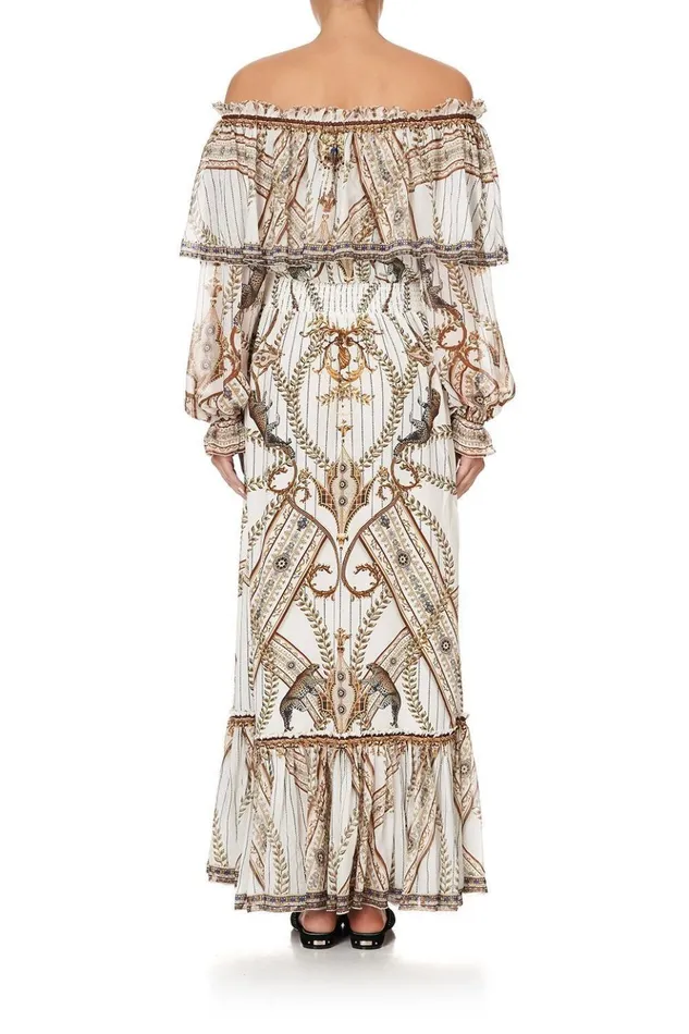 Women Wedding Guest Dresses Camilla Ruffle Hem Long Dress Mind Your Manor