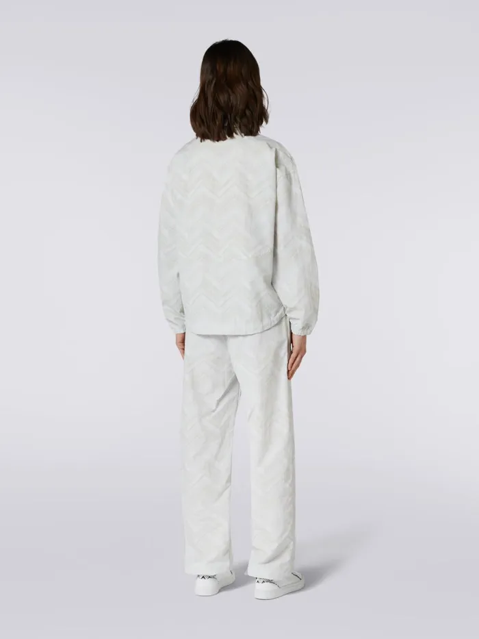 Women Windbreaker In Nylon Chevron White Missoni Sport Women Windbreaker In Nylon Chevron White Missoni Sport