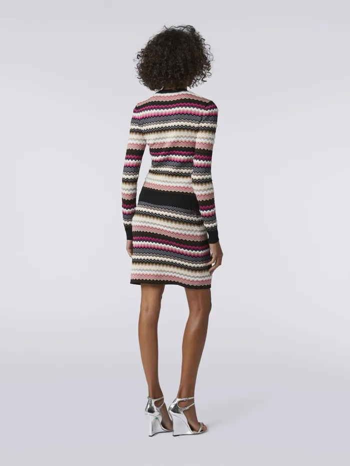 Women Wool Blend CrewNeck Chevron Pullover Multicoloured Missoni Knitwear Women Wool Blend CrewNeck Chevron Pullover Multicoloured Missoni Knitwear