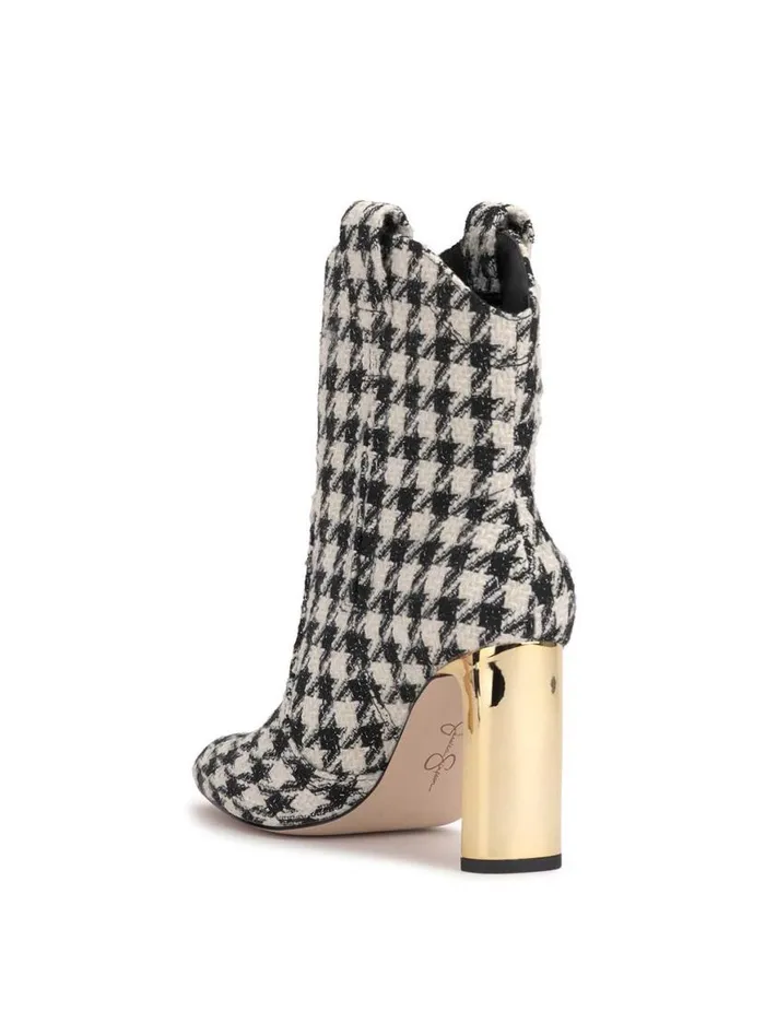 Women Xovira Heeled Bootie In Houndstooth Jessica Simpson Boots and Booties