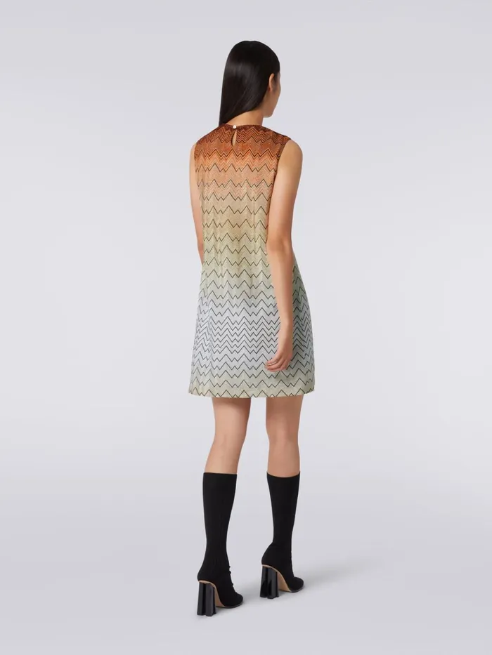 Women Zigzag Viscose Blend Mini Dress With Lurex White Missoni Dresses Women Zigzag Viscose Blend Mini Dress With Lurex White Missoni Dresses