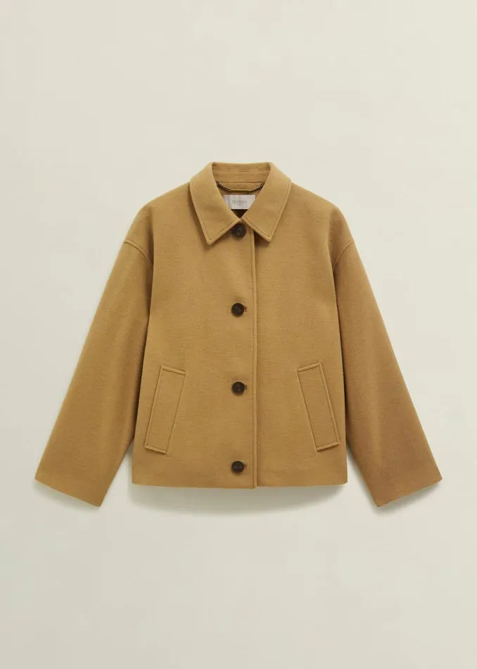 Women Zoe Wool Blend Jacket Hobbs Camel Hobbs Coats and Jackets