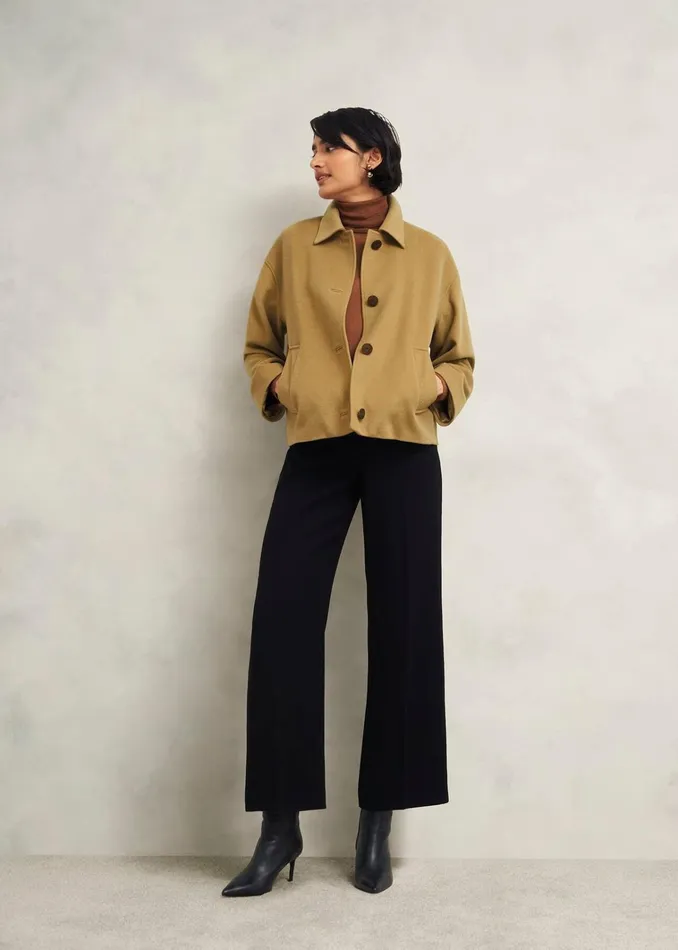 Women Zoe Wool Blend Jacket Hobbs Camel Hobbs Coats and Jackets