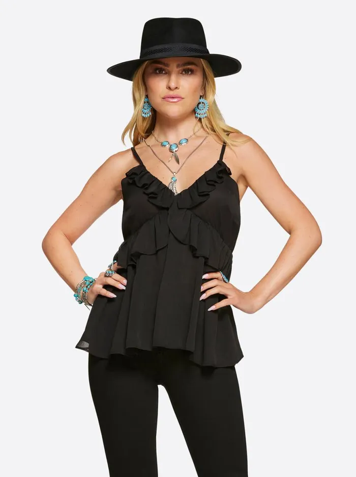 Women Zoey Cami In Black Jessica Simpson Tops and Tees