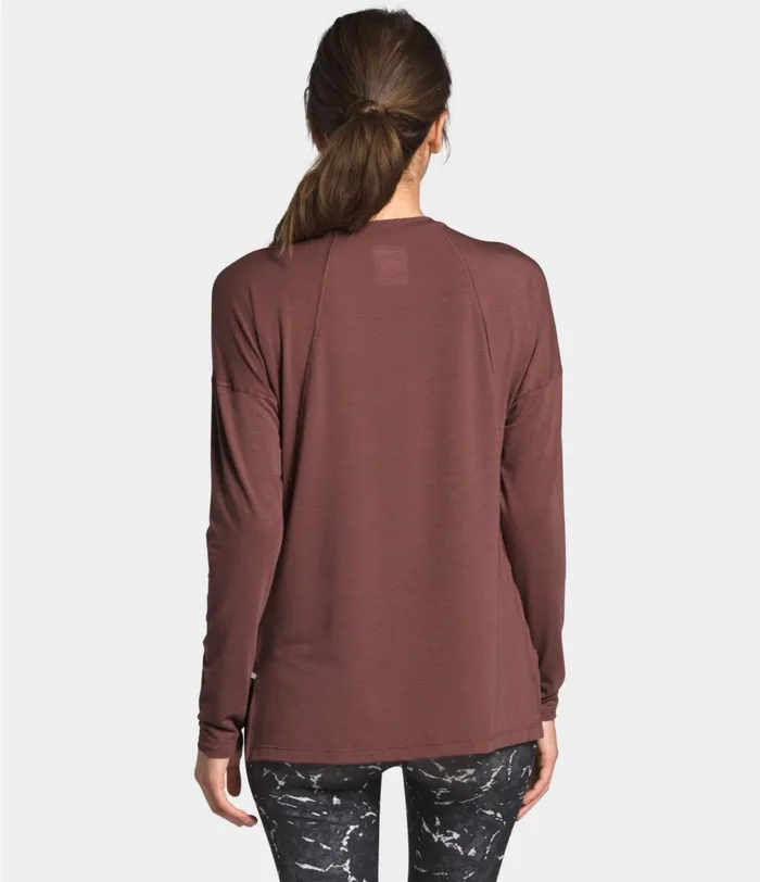 Womens The North Face Active Tops Workout LongSleeve Tee Marron Purple