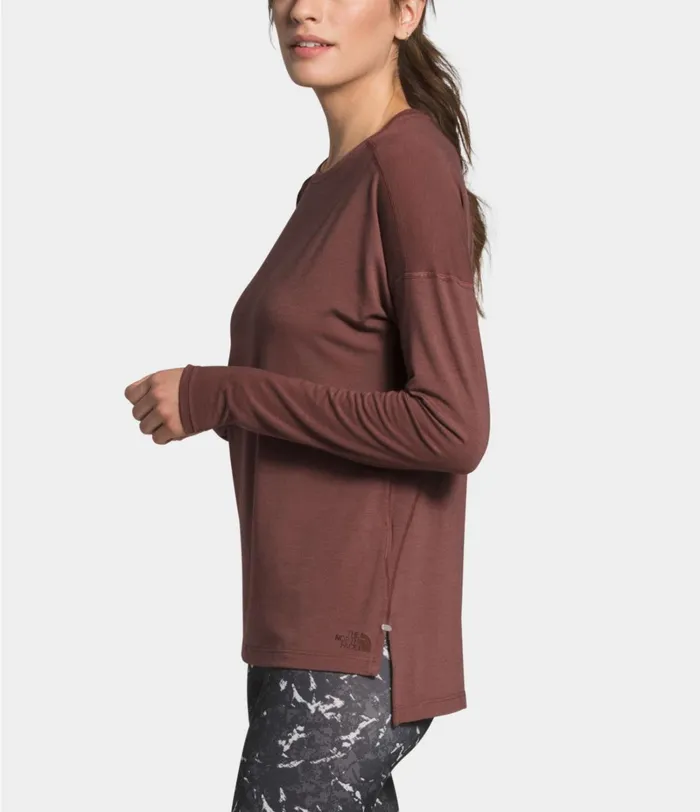 Womens The North Face Active Tops Workout LongSleeve Tee Marron Purple