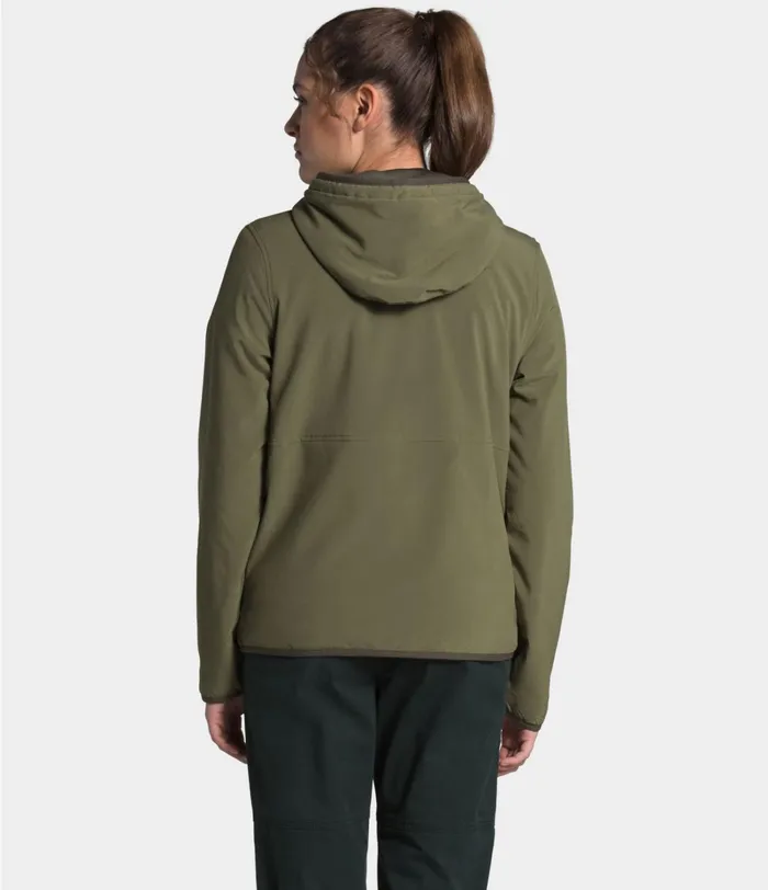 Womens The North Face Fleece Mountain Sweatshirt Hoodie 30 Burnt Olive Green