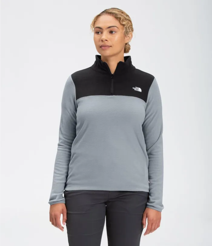 Womens The North Face Hoodies and Sweatshirts TKA Glacier Zip Pullover Mid Greytnf Black Womens The North Face Hoodies and Sweatshirts TKA Glacier Zip Pullover Mid Greytnf Black