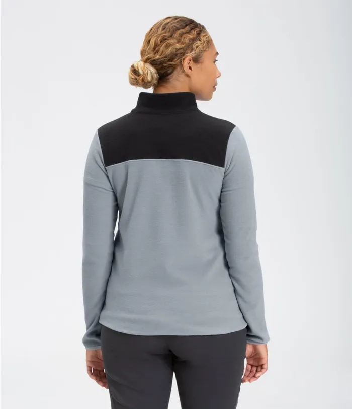 Womens The North Face Hoodies and Sweatshirts TKA Glacier Zip Pullover Mid Greytnf Black