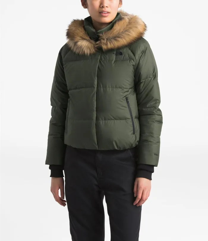 Womens The North Face Insulated and Down Jackets Dealio Down Crop Jacket New Taupe