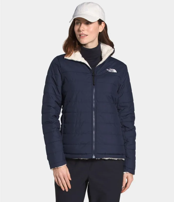 Womens The North Face Insulated and Down Jackets Mossbud Insulated Reversible Jacket Aviator Navyvintage White Womens The North Face Insulated and Down Jackets Mossbud Insulated Reversible Jacket Aviator Navyvintage White