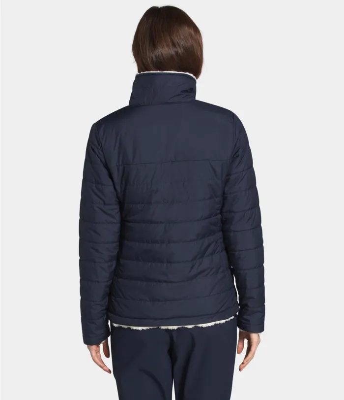 Womens The North Face Insulated and Down Jackets Mossbud Insulated Reversible Jacket Aviator Navyvintage White