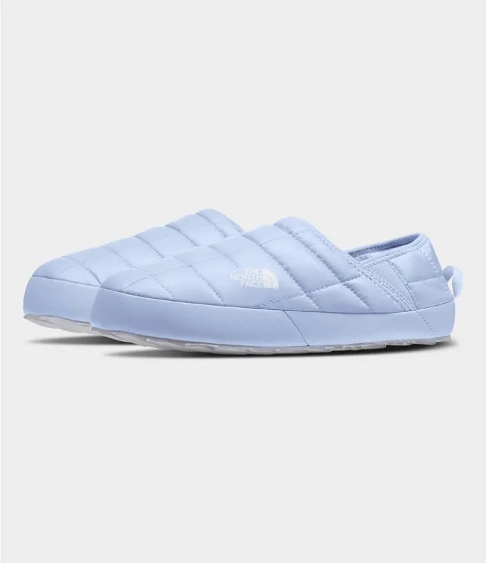 Womens The North Face Slippers Thermoball Eco Traction Mule V Mist Bluetnf White