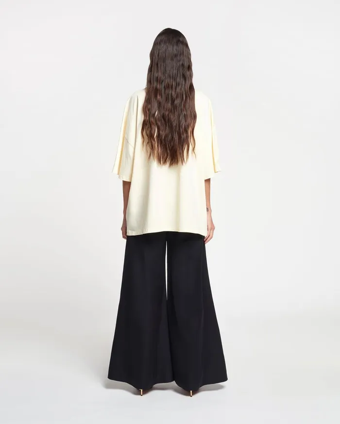 Wren Big Embroidered CottonJersey TShirt CremeGreen WomenMen Nanushka Tops