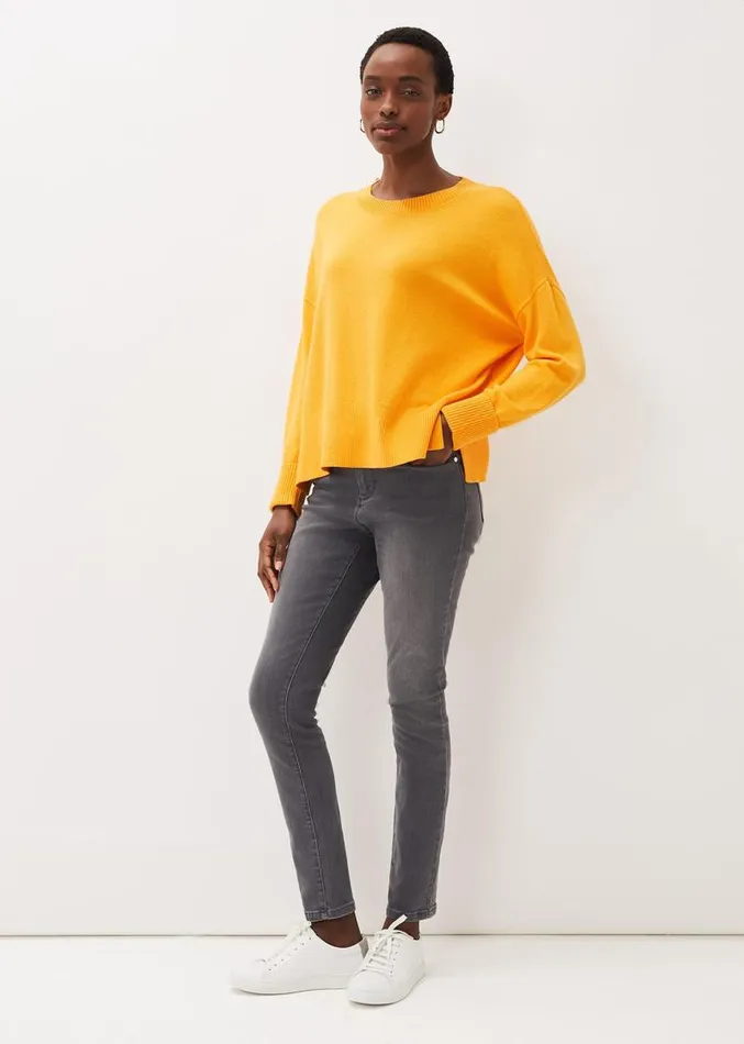 Yazin Boxy Knit Jumper Orange Women Phase Eight Knitwear