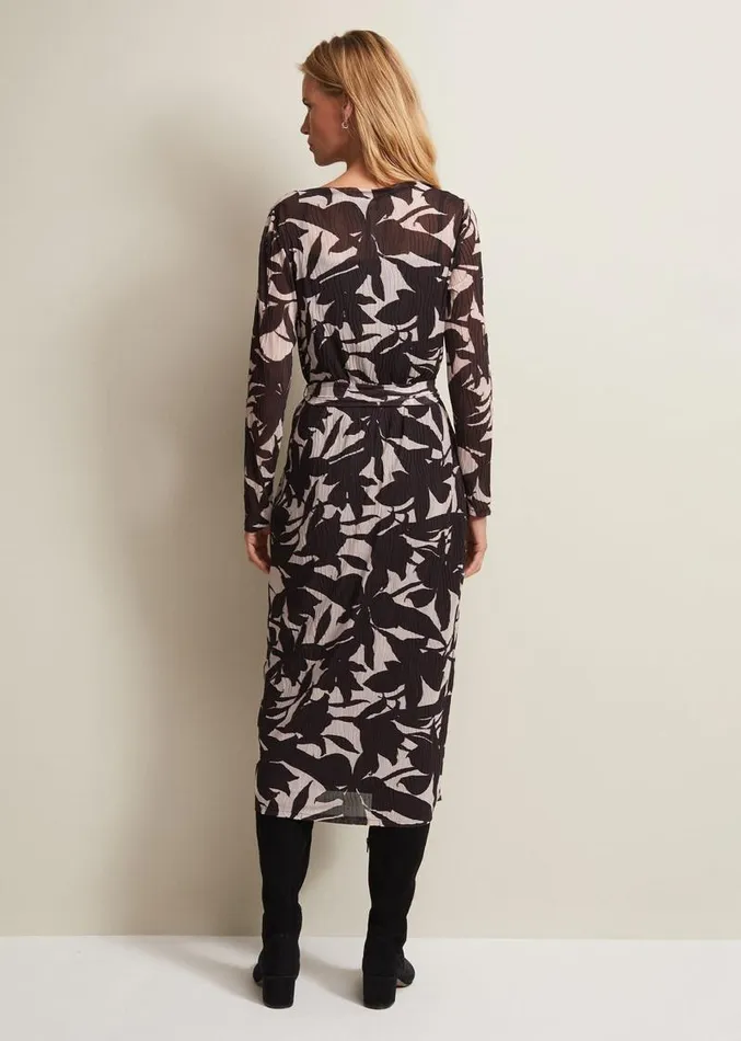 Yvonne Floral Midi Dress Black Multi Women Phase Eight Dresses