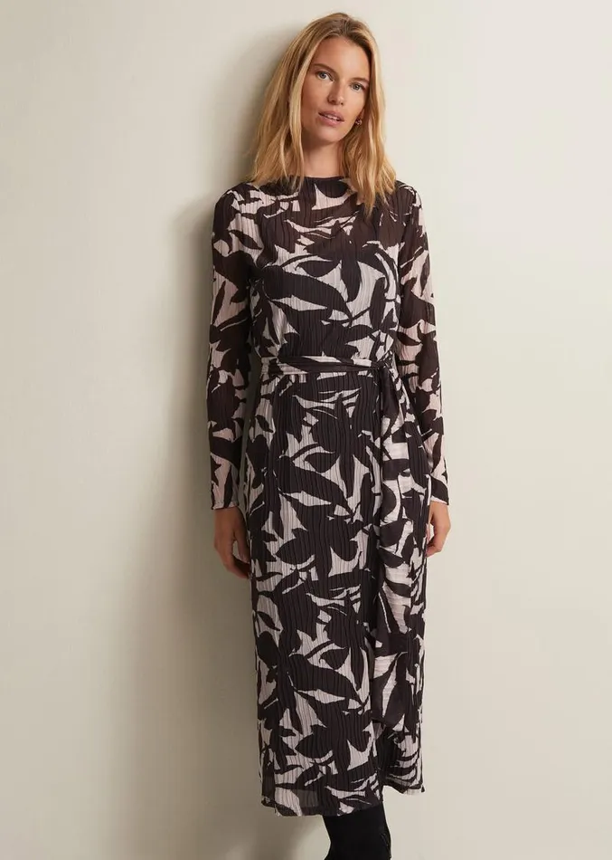 Yvonne Floral Midi Dress Black Multi Women Phase Eight Dresses