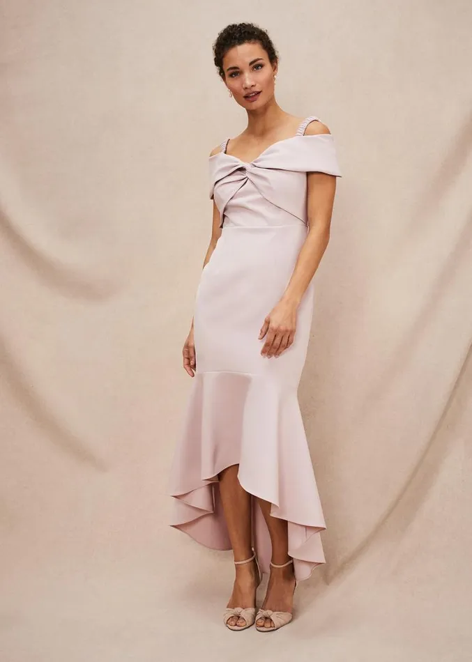 Zaya Off Shoulder Maxi Dress Antique Rose Women Phase Eight Dresses