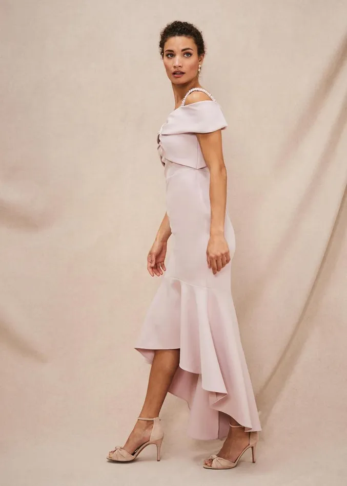Zaya Off Shoulder Maxi Dress Antique Rose Women Phase Eight Dresses