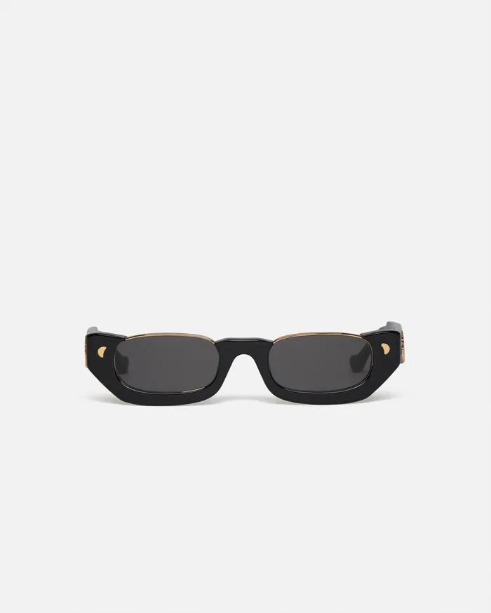 Zorea BioPlastic HalfMoon Sunglasses Black WomenMen Nanushka Eyewear